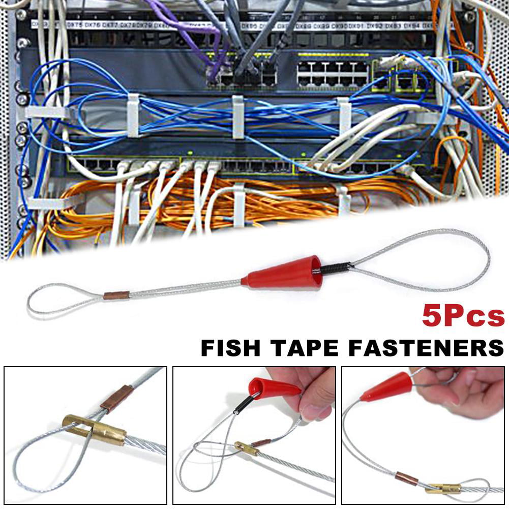 Tape Red Wire Electrical Tool Fish Traction Tape Cable Fastener for Puller Fish 