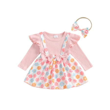 

CocMouse Baby Girls Rompers Dress Long Sleeve Bodysuits with Headband