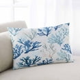 thumbnail image 2 of Blue Coral Coastal Throw Pillow Cover 20 x 26 Inch Decorative Pillow Cover Summer Watercolor Ocean Lumbar Pillowcase Seasonal Rectangle Cushion Case for Couch Sofa Bed Living Room, 2 of 7