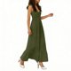 thumbnail image 5 of Vestido Casual Tops para las Mujeres Casual Cómodo sin Mangas Cuello en V Plegado Vestido Sólido, 5 of 7