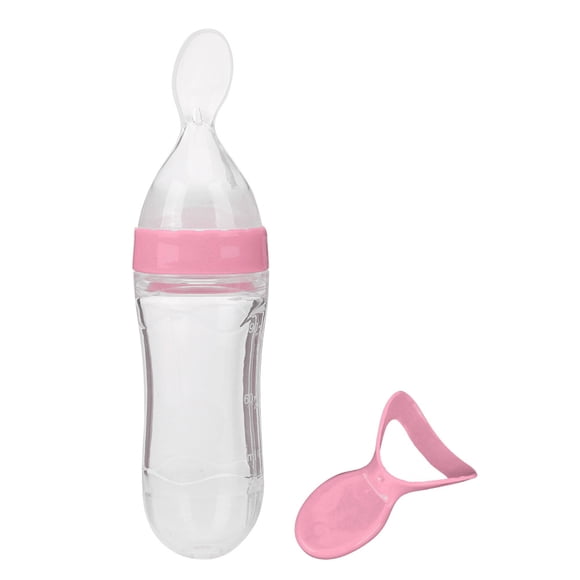 Alimentación Del Biberón Del Niño Del Bebé Del Silicón De 90ml Con El Alimentador Del Apretón Del Cereal De La Comida Fresca De La Cuchara