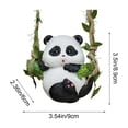thumbnail image 3 of TanSiDing Swing Animal Garden Statue Resin Sculpture Hanging Animal Figurine Decoration for Trees Home Office, Cute Car Interior Decor for Balcony Gardens - Bunny, 3 of 6