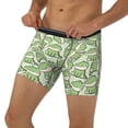 thumbnail image 3 of Picia Cute Crocodile Pattern Men's Athletic Long Leg Briefs , Performance Stretch Underwear，Moisture-Wicking, 3 of 7