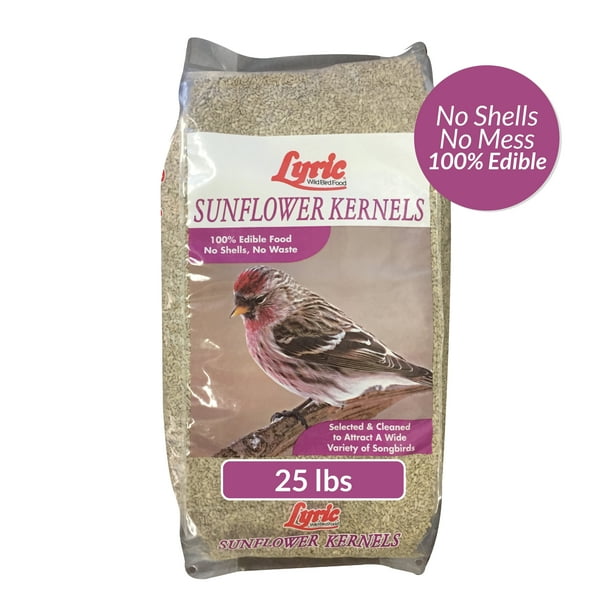 Lyric Sunflower Kernels Wild Bird Seed No Waste Bird Food 25 lb