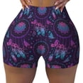 thumbnail image 2 of Fotbe Purple Dreamcatcher1 Shorts Sin Costuras – Shorts Deportivos de Cintura Alta para Mujer, Elásticos para Gimnasio, Yoga, Running o Ciclismo-Large, 2 of 8