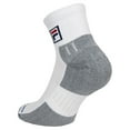 thumbnail image 3 of Fila Quarter Crew Unisex Socks Size XL, Color: White/Grey, 3 of 3