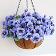 thumbnail image 5 of 6PCS Artificial Flowers Artificial Pansy Bushes Faux Plastic Flower Fake Plants Indoor Outdoor Home Garden Decoration (Pink), 5 of 5