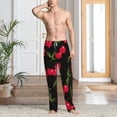 thumbnail image 3 of Cauagu Cherry Mens Pajama Pants Sleep & Lounge Pants,PJ Bottoms with Pockets-Medium, 3 of 7