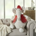 thumbnail image 3 of Nourison Plushlines Holiday Plush Stuffed Elephant Ivory Decorative Throw Pillow , 1'10" x 2'2", 3 of 3