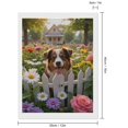 thumbnail image 2 of Diamond Art Kit for Adults, Dog In Flower Garden White Fence Diamond Painting for Adults Beginners, 5D DIY Diamond Art Painting Kits, Colorful Diamond Painting Craft for Home Decor 12x16, 2 of 7