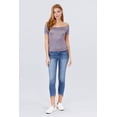 thumbnail image 2 of Short Sleeve Off The Shoulder Smocked Rayon Spandex Top, 2 of 5