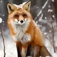 thumbnail image 6 of WYYP Fox Snow Woods Round Tablecloth Waterproof 100% Polyester Fiber Outdoor Fitted White, 6 of 8