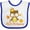 White and Royal, variant on Inktastic My First Thanksgiving Owl Boys or Girls Baby Bib
