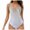 Silver, variant on Yindaity One Piece Swimsuit Women Women's One Piece Swimsuits Adjustable Strap Bathing Suit Color Block Retro Swimwear (Silver,S)