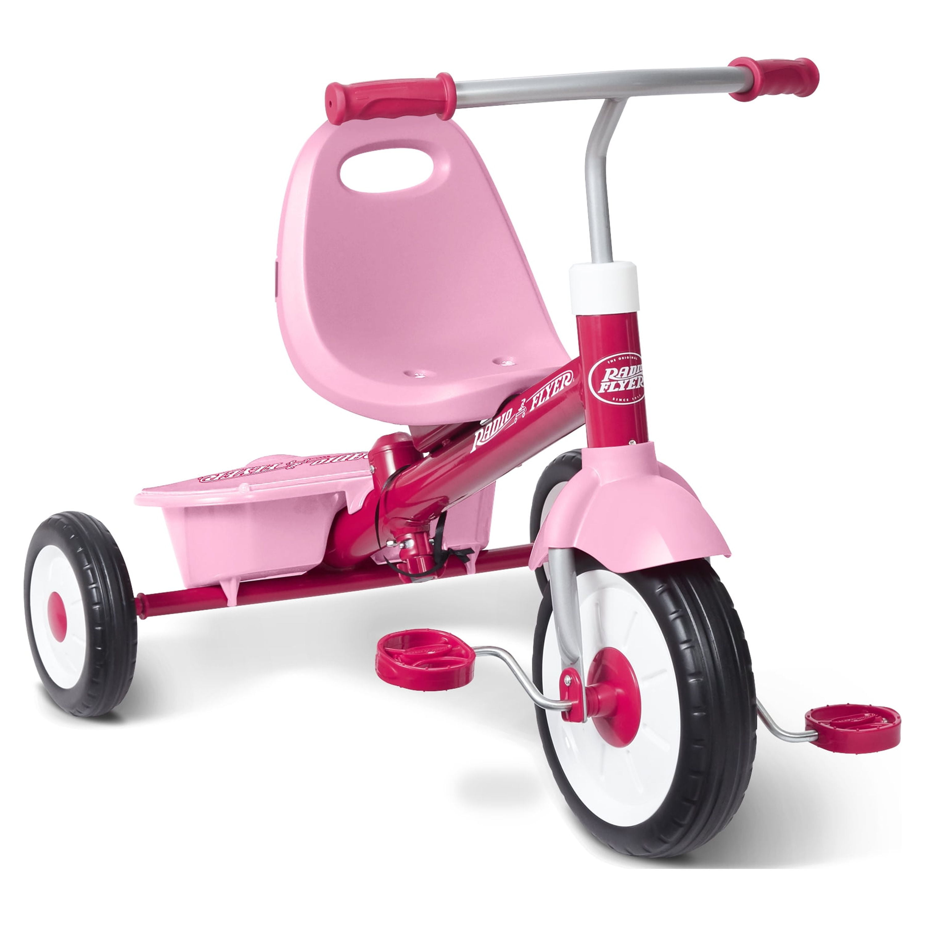 Radio Flyer, 3-in-1 Stroll 'N Trike, 3 Stages Grows with Child, Pink Tricycle