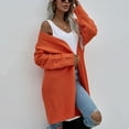 thumbnail image 6 of ShomPort Women Long Sleeve Knit Sweater Cardigan Fall Oversized Open Front Lounge Wear Cardigans Coat, 6 of 9