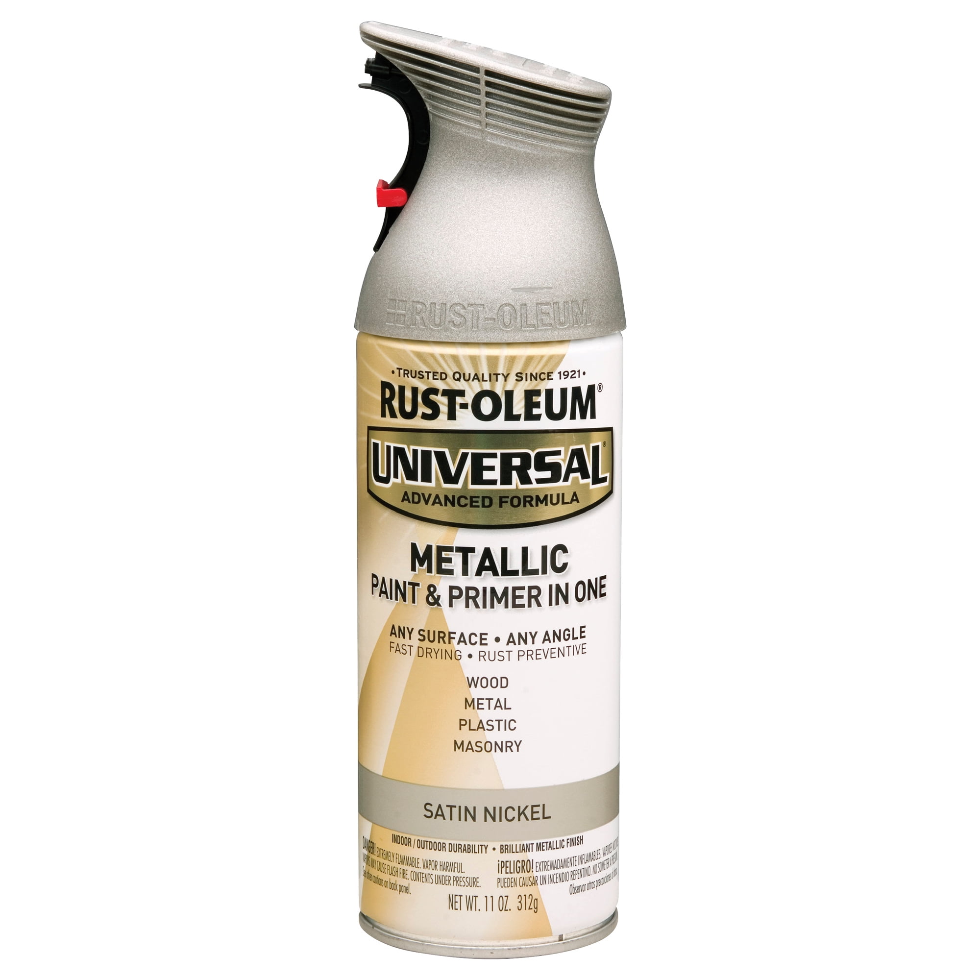 6 Pack, Nickel, Rust-Oleum Universal All Surface Interior/Exterior Metallic Spray Paint-249130, 11 oz