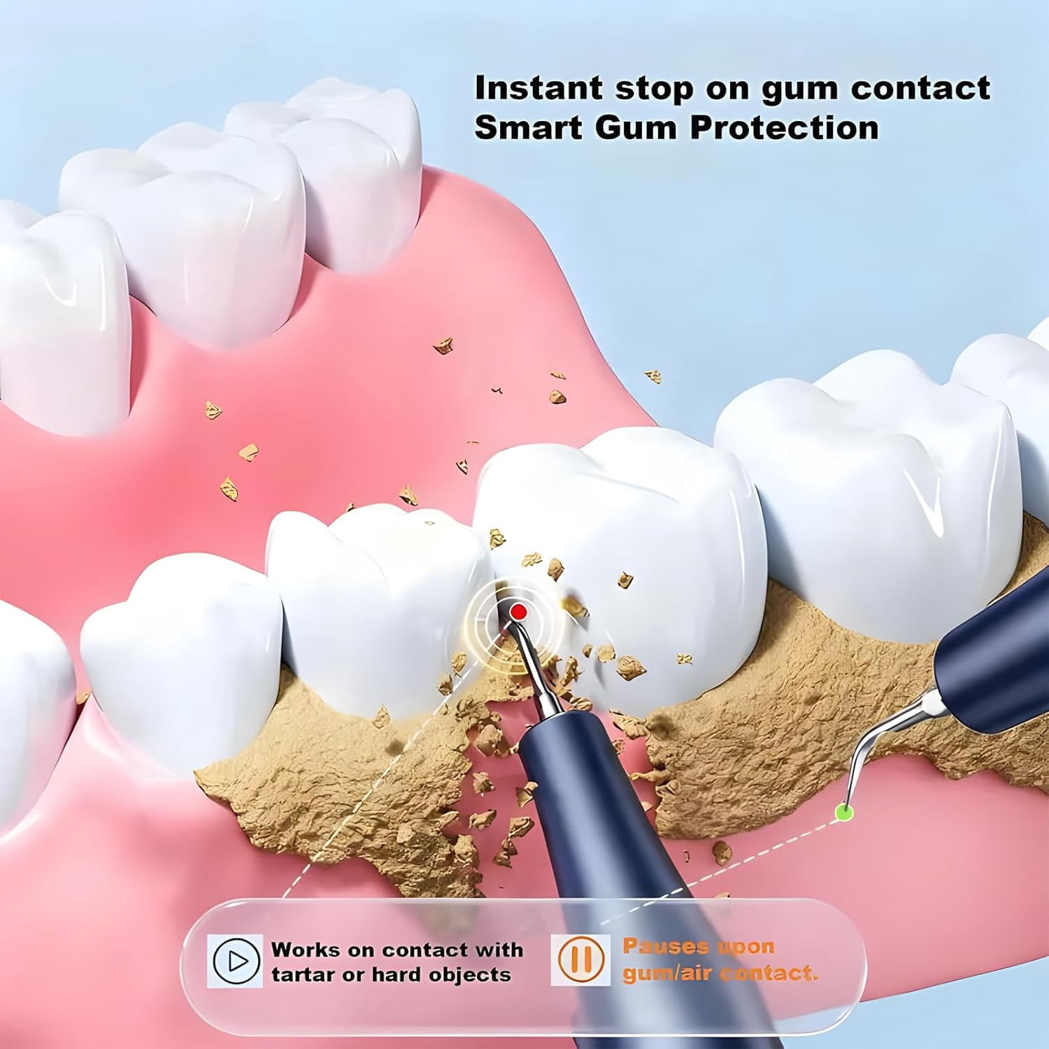 Electric Tooth Cleaner, Effectively Removes Plaque, Tartar and Stains Prevents Cavities, Bad Breath and Gum Disease for Home Use