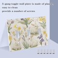 thumbnail image 3 of Yayeee Toggle Light Switch Wall Plate 3-Gang 6.37"x4.48" Decorative Outlet Cover, Floral Rabbit, 3 of 7