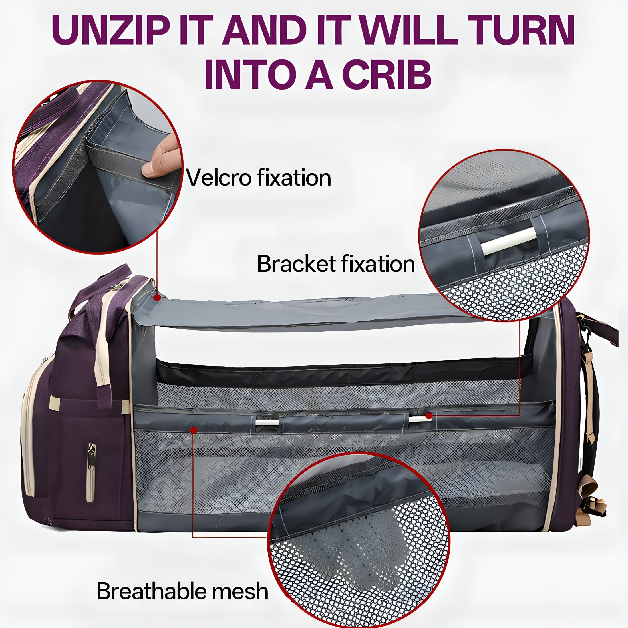 GASTROPOD 2026 New Diaper Bags,Outdoor Activity Friendly Diaper Bags,Lightweight at 485G Diaper Bag with Changing Station,Easy Carry Diaper Backpack for Travel,Park,Shopping,Daycare,Babycare