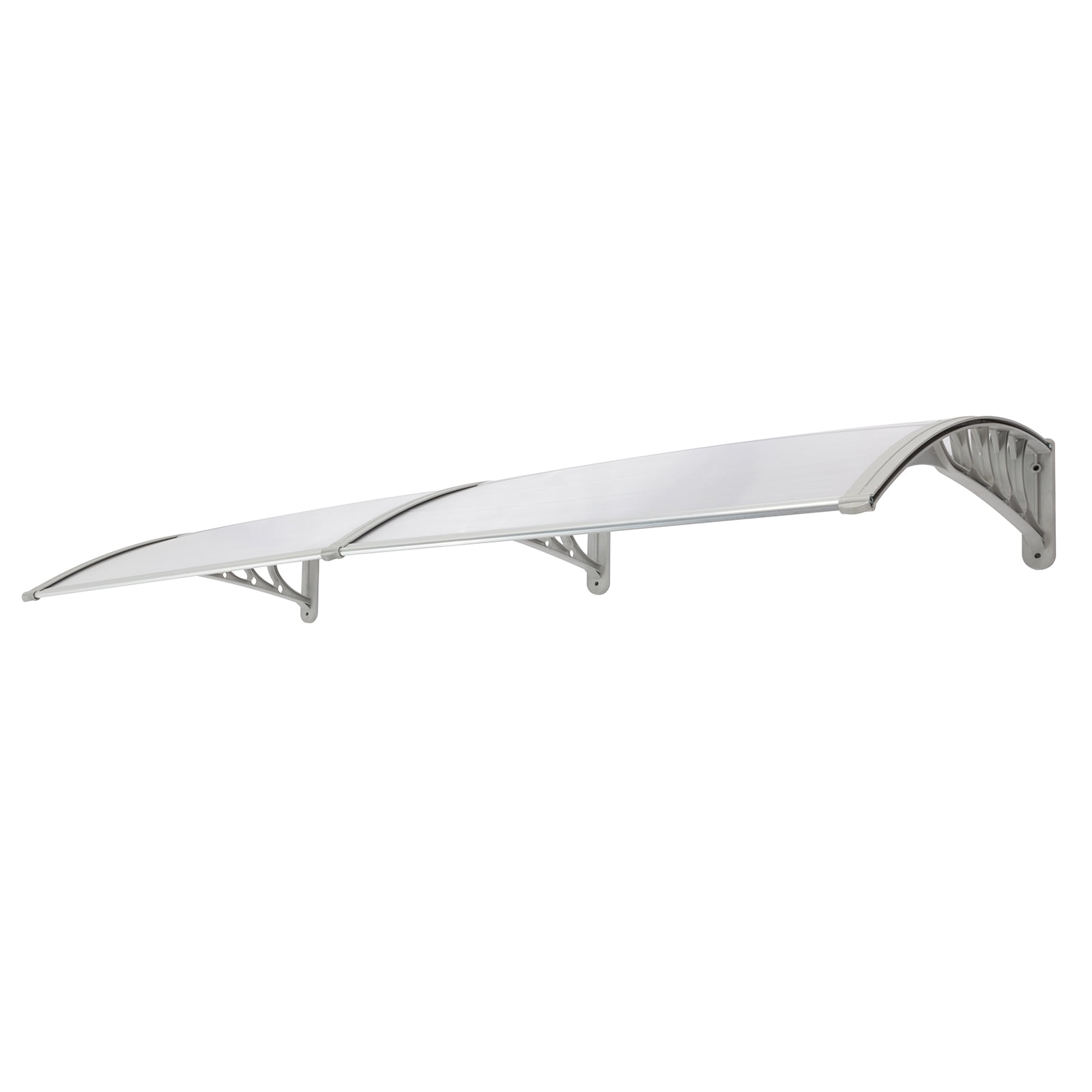 Door & Window Rain Cover Eaves Canopy Silver & Gray Bracket for Household Application (80*38in)
