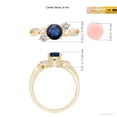 thumbnail image 6 of ANGARA Natural 1 Ct Sapphire and Diamond Twisted Vine Ring in 14K Yellow Gold for Women (Size-6mm) | September Birthstone, Birthday, Anniversary, Jewelry Gift for Women | Natural Blue Sapphire Ring, 6 of 10