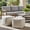 Dune Beige, variant on Simpli Home Zelma 18 inch Wide Square Pouf Ottoman, Dune Beige Recycled PET Polyester