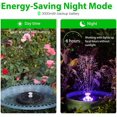 thumbnail image 3 of Fuente solar al aire libre de 5,5 w con luces LED de colores y batería y 7 boquillas, para fuente de jardín Birdbath Feliz Sencillez, 3 of 5