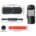 thumbnail image 2 of High Density 5-in-1 Black Exercise Foam Roller Set for Deep Tissue Muscle Massage, Whole Body, 2 of 5