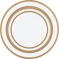 thumbnail image 4 of PLASTICPRO Elegant Plastic Dinner Plates White Gold Symmetry Plastic Silverware, 32 Pack, 4 of 6