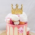 thumbnail image 4 of 3pcs Golden Crown Cake Topper Tiara Cake Ornaments Dessert Decor Crafts Party Supplies for Birthday Wedding, 4 of 8