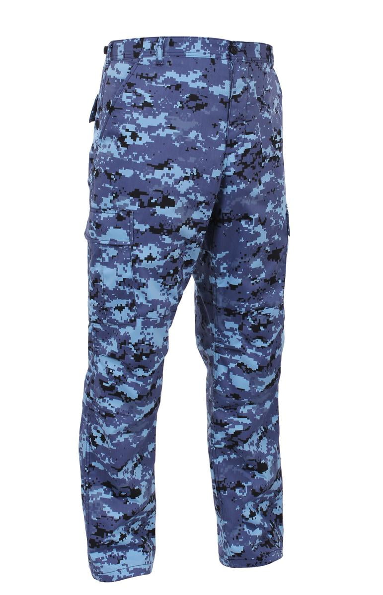 plus size blue camo pants