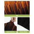 thumbnail image 4 of Burnt Orange Black Ombre Bar Stool Covers Set of 4, Modern Abstract Striped Gradient Stretch Bar Chair Covers with Backs, Removable Pub Counter Height Chair Cover for Kitchen Dining Room Cafe, 4 of 7