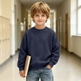 thumbnail image 6 of Miqool Boys Girls Waffle Knit Crewneck Sweatshirt Long Sleeve Pullover Tops Kids Fall Winter Warm Clothes 3-14 Years, 6 of 8
