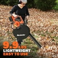 thumbnail image 5 of MAXLANDER Cordless Leaf Blower & Vacuum with Bag, 3-in-1 Brushless Battery Powered Leaf Vacuum Mulcher 40V 170MPH 360CFM 5 Speeds Leaf Blowers for Lawn Care 2x4.0Ah Battery & Charger Included, 5 of 8