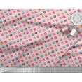 thumbnail image 3 of Soimoi Pink Moss Georgette Fabric Donuts Food Printed Craft Fabric by the Yard 42 Inch Wide, 3 of 5