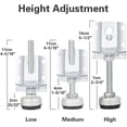thumbnail image 2 of Woeilo 4 Pack Heavy Duty Leveling Feet, Furniture Leg Adjustable Load Levelers Foot, Leveling Height for Workbench Cabinet Pool Table Bench Machine Cabinet Refrigerator Feet (4000 lbs Loa, 2 of 5