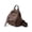 coffee, variant on Genuine Cowhide Leather Litchi Grain Mini Backpack, Women's Convertible Shoulder Bag, Portable Travel Handbag
