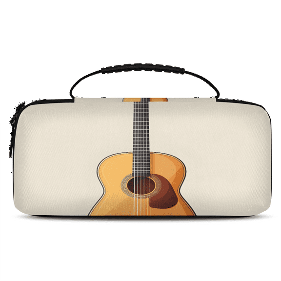 Herdesigns Music Carry Case Compatible with Nintendo Switch 2, Protective Travel Switch Carrying Case with 20 Game Card Slots for Switch Console & Accessories,Guitar