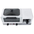 thumbnail image 2 of 3-in-1 Breakfast Maker - Toaster Oven, Coffee Maker & Griddle - Stainless Steel & White - Compact Kitchen Appliance for Dorms, RVs, & Small Spaces, 2 of 6