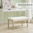 thumbnail image 7 of Farmhouse Fabric Entryway Bench, White, 7 of 7