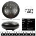 thumbnail image 2 of Steel Drum, 10 inch 11 Notes Steel Tongue Drum Meditation Healing Instrument D Key, 2 of 7