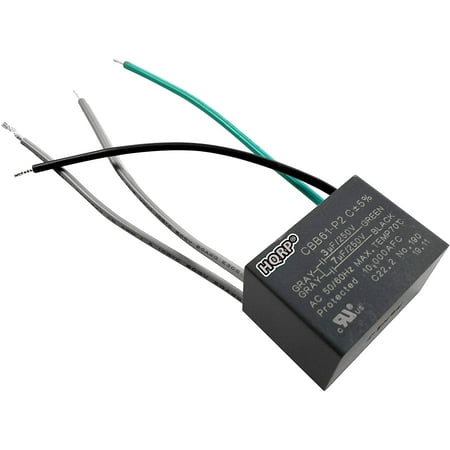

HQRP Capacitor CBB61 fits Harbor Breeze Ceiling Fan 3uf+7uf 4-Wire plus HQRP Coaster