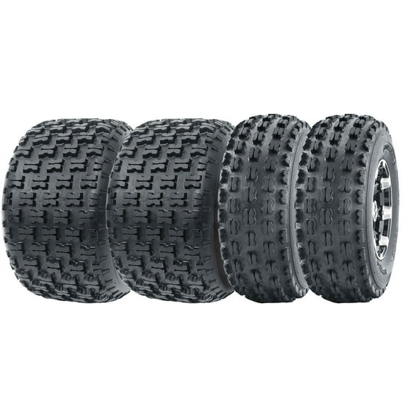 Set of 4 WANDA Sport ATV Tires AT 19x7-8 Front & 20x10-9 Rear