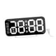 thumbnail image 3 of Reloj despertador digital de noche con 3 niveles de brillo y decoración multifuncional. Marco blanco, 3 of 9