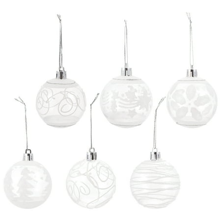 

BESTONZON 6pcs Christmas Balls Xmas Decorative Photo Props Christmas Tree Balls Decors