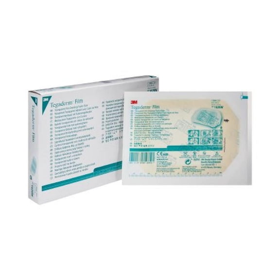 3M Tegaderm Transparent Film Dressing, 4 Inches x 4.75 Inches, 50 Count