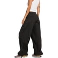 thumbnail image 5 of Women Low Waist Baggy Cargo Pants Casual Drawstring Loose Wide Leg Pocket Joggers Trousers Sweatpants, 5 of 6