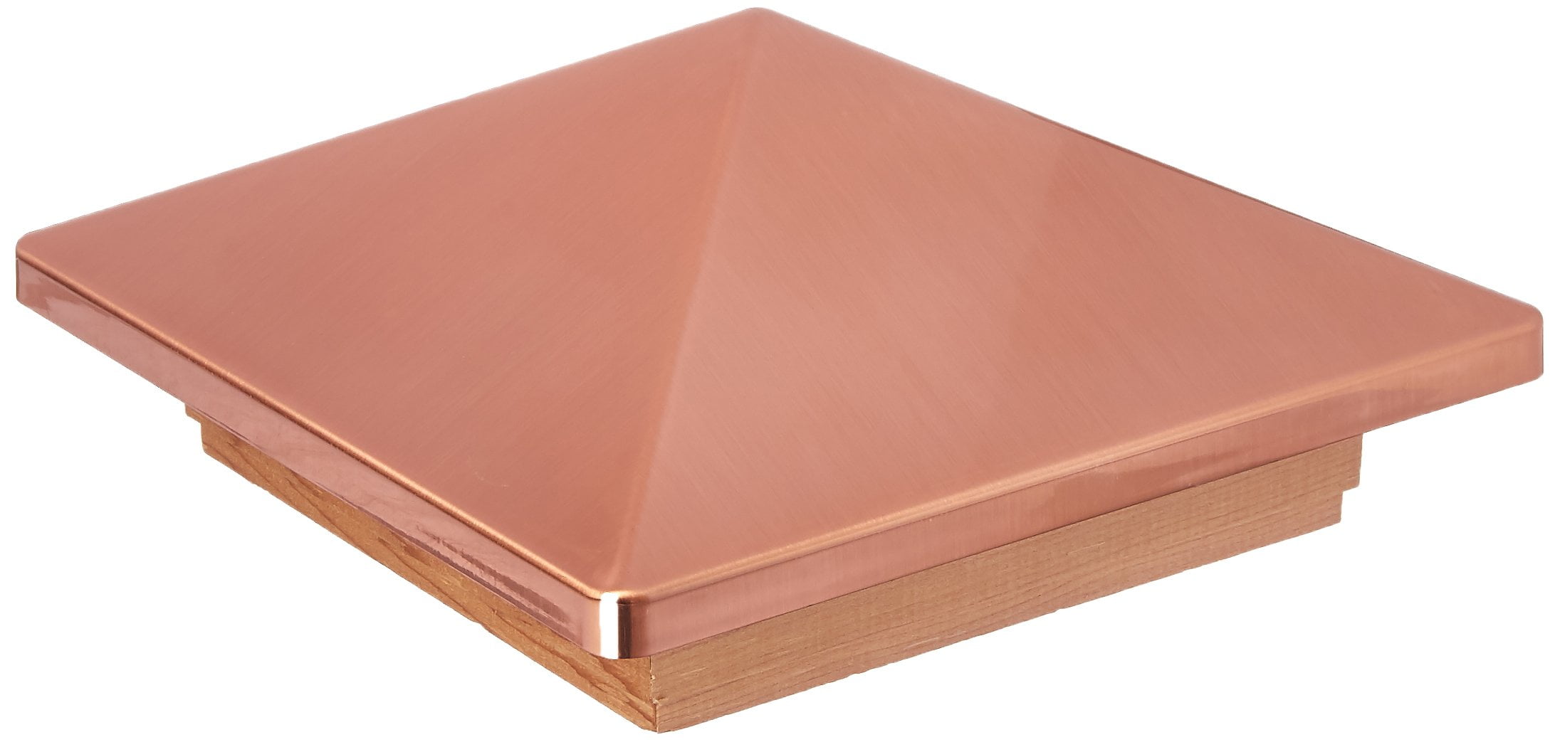 Deckorators Victoria Copper Post Cap, 6 in. x 6 in. Cedar Base