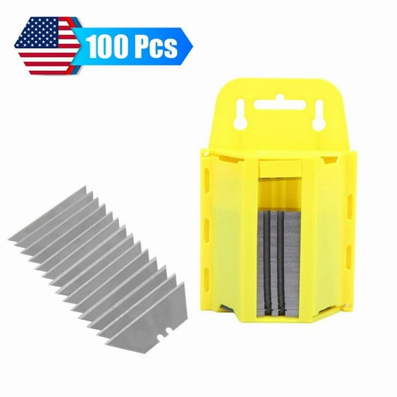 100Pcs Utility Knife Blades Standard Blades Fit Most Utility Cutters W/ Box